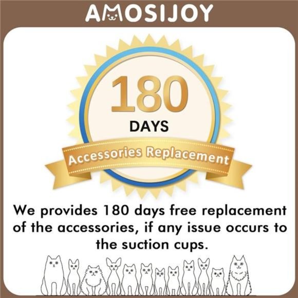 Cordless Cat Window Perch Cat Hammock,Large Cats Window CatBeds with 4SuctionCup - Picture 6 of 6